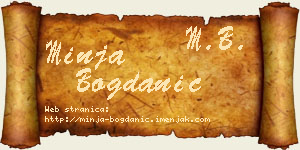 Minja Bogdanić vizit kartica